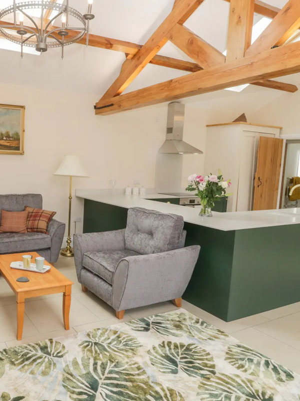 Plough Cottage - Lounge and Kitchen Area